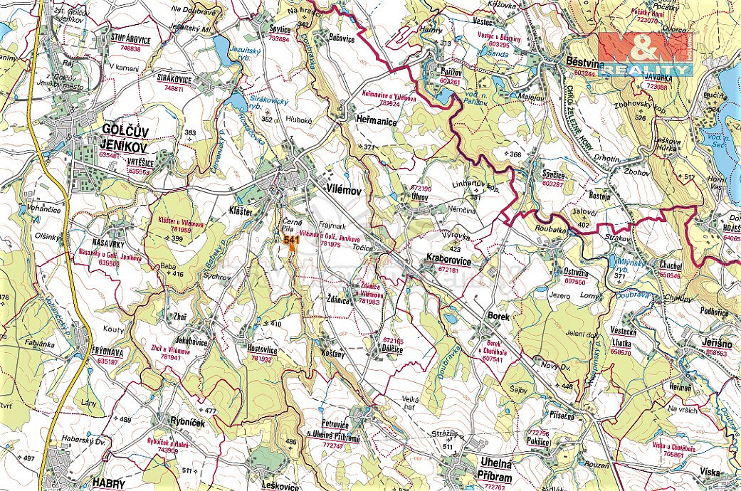 Prodej louky, 4169 m², Vilémov-Klášter u Vilémova – pohled 4