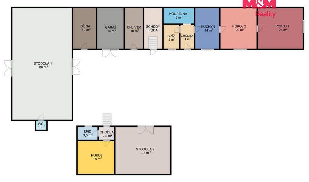 Prodej chaty/chalupy 156 m² s pozemkem 2 031 m², Mikulovice – náhled fotky 4