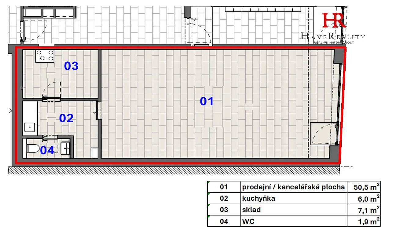 Pronájem obchodních prostor 65 m² – fotografie 3