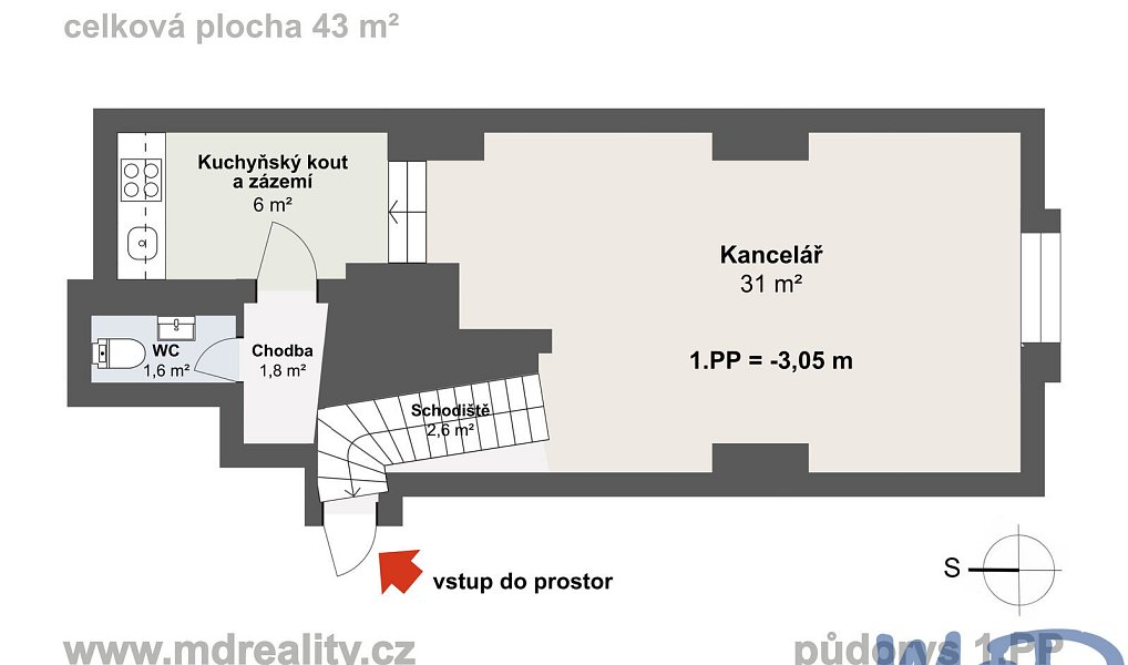 Pronájem kanceláře 43 m², Jihlava – náhled fotky 2