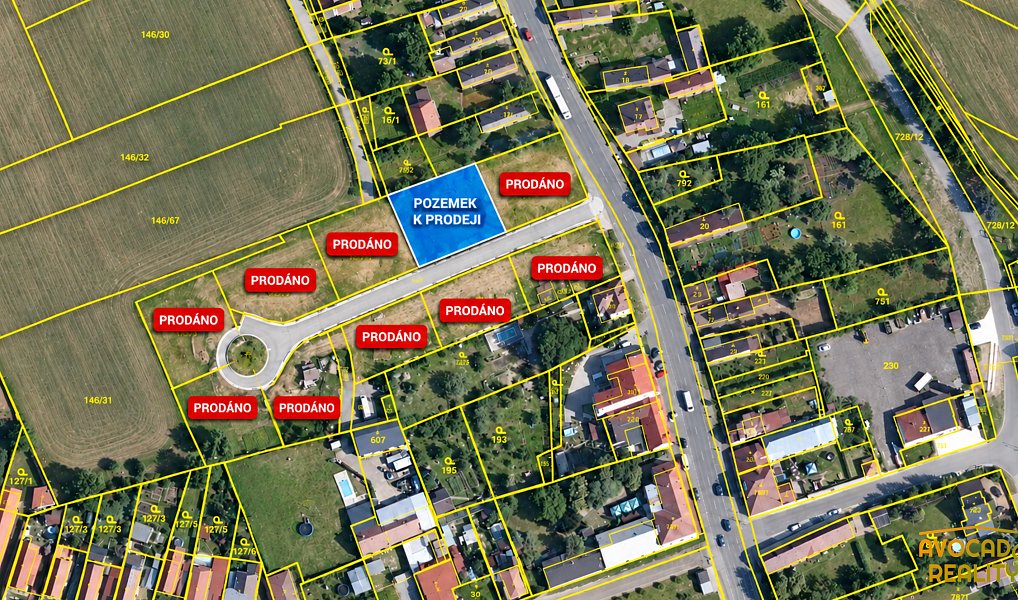 Prodej stavebního pozemku 854 m², Luštěnice – náhled fotky 2