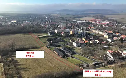 Prodej stavebního pozemku 3 329 m², Koryčany, okres Kroměříž