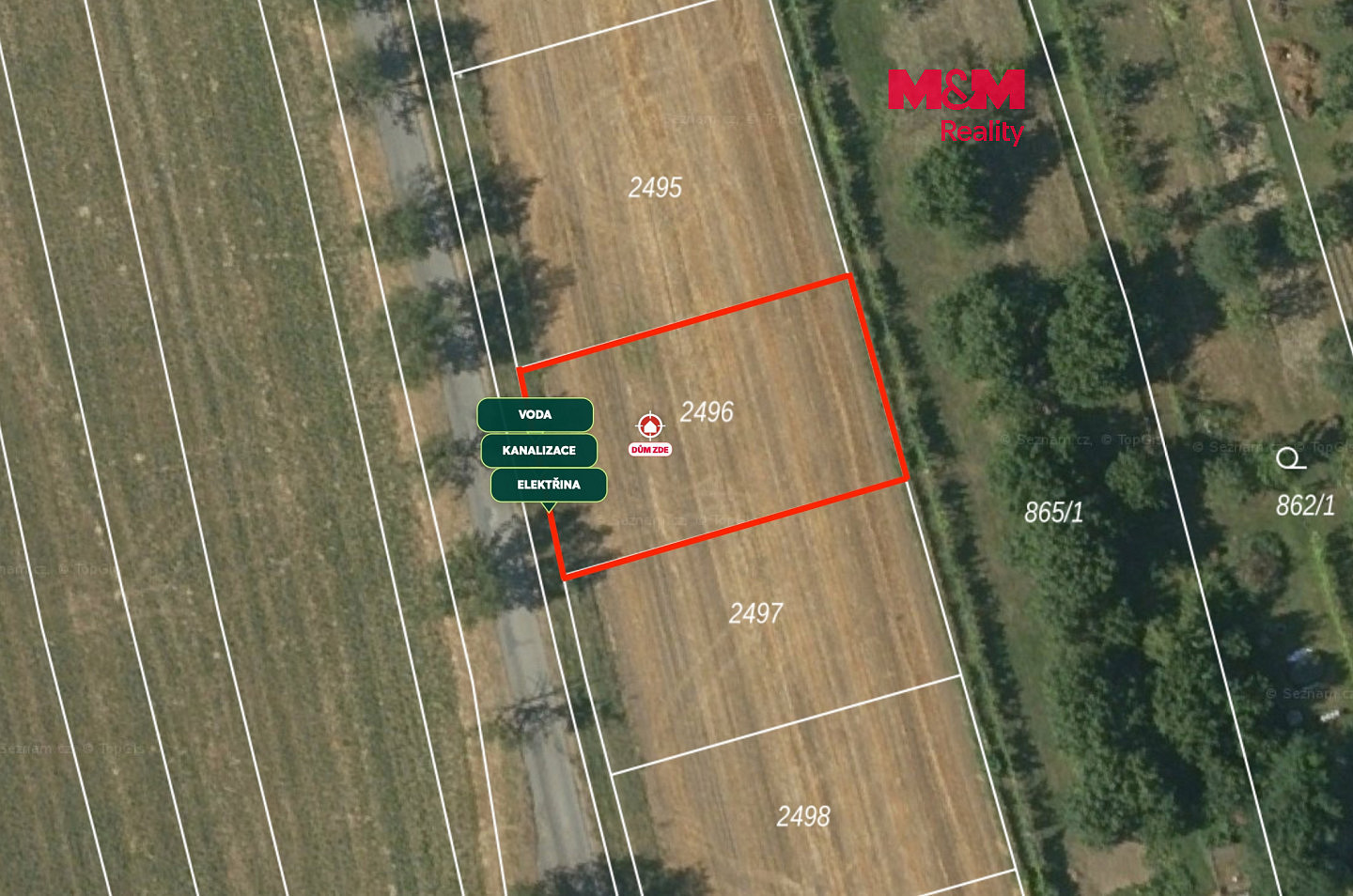 Prodej stavebního pozemku 476 m²
