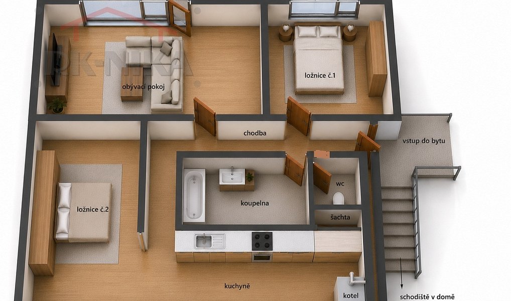 Prodej bytu 3+1 72 m², Semily – náhled fotky 4