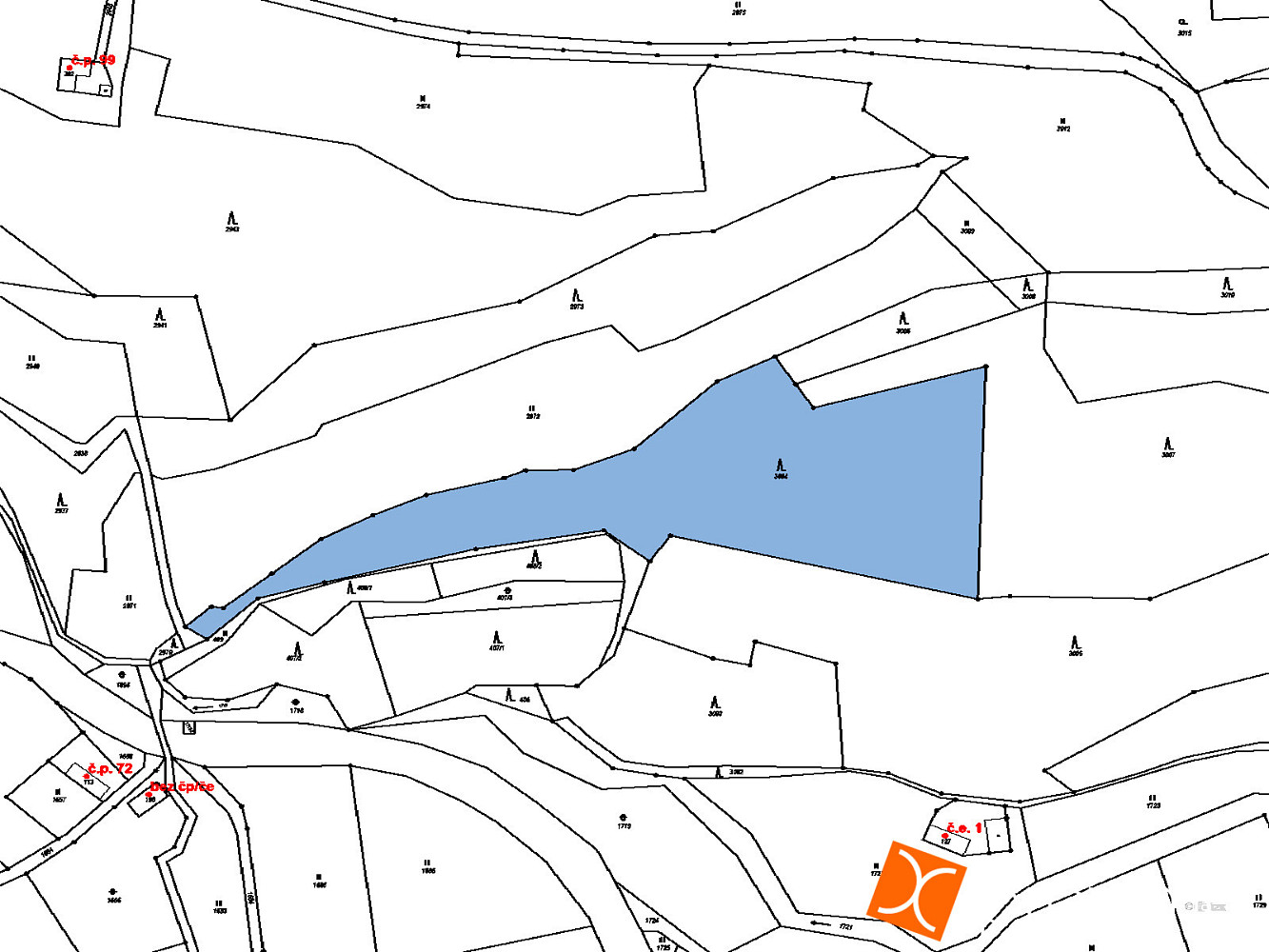 Prodej lesa 2 332 m² – fotografie 2