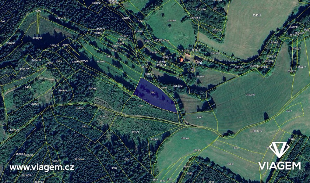 Prodej pole 464 m², Hovězí – náhled fotky 4