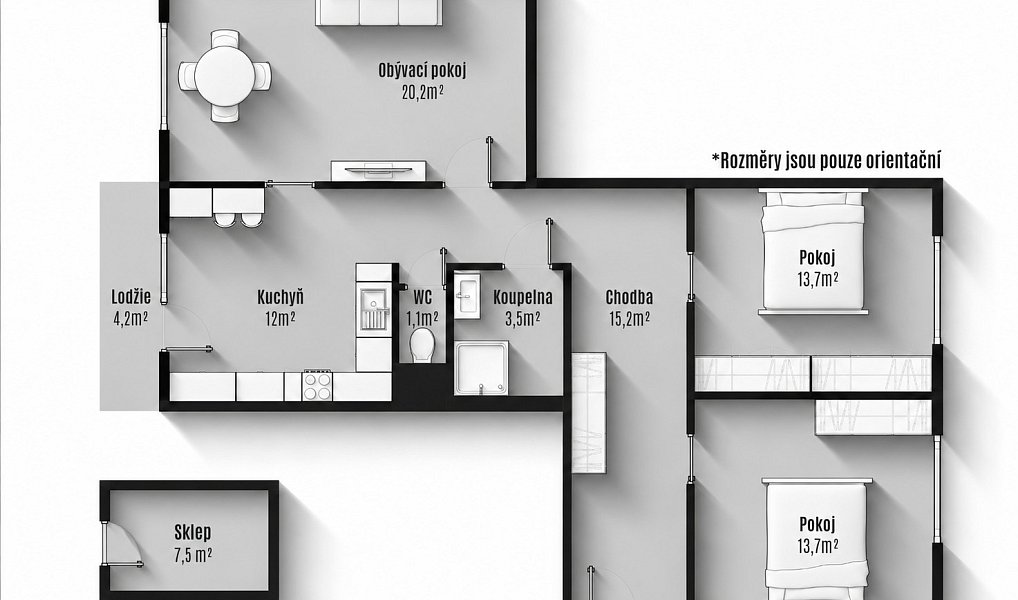 Prodej bytu 3+1 79 m², Blansko – náhled fotky 20