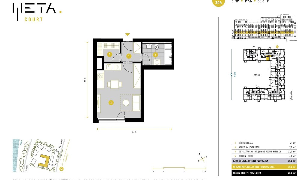 Prodej bytu 1+kk 38 m², Praha – náhled fotky 2
