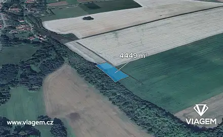 Prodej pole 4 449 m², Lozice, okres Chrudim