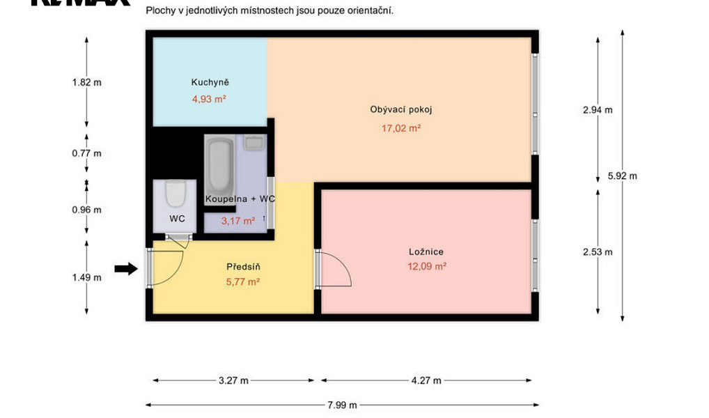 Pronájem bytu 2+kk 44 m², Praha – náhled fotky 4