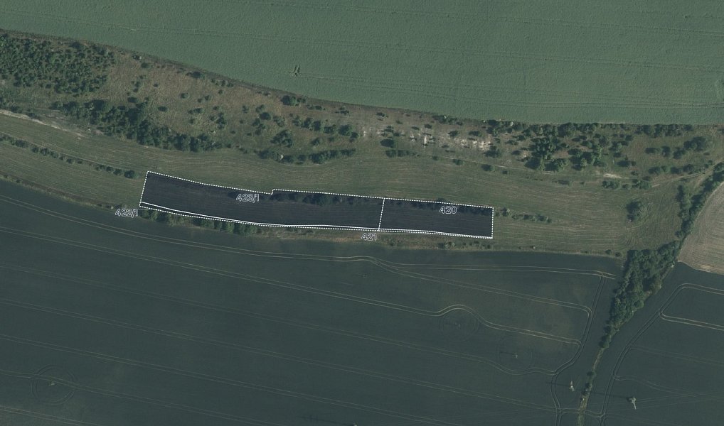 Prodej pole 8 795 m², Dřínov – fotka 1 z 3