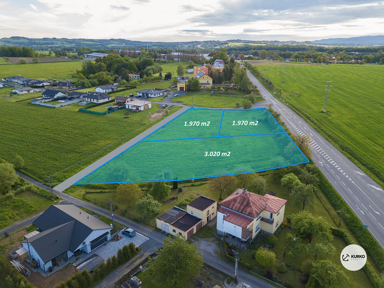 Prodej komerčního pozemku 1 970 m²