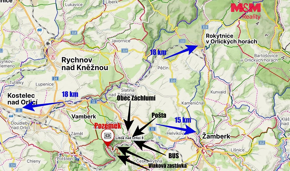 Prodej stavebního pozemku 1 277 m², Záchlumí – náhled fotky 9