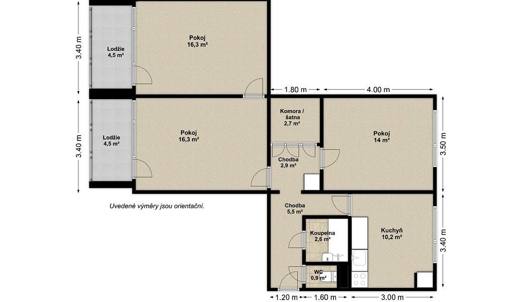 Prodej bytu 3+1 72 m², Plzeň – náhled fotky 3