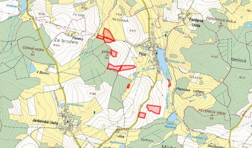 Prodej pole 64 632 m², Jankov – náhled fotky 4
