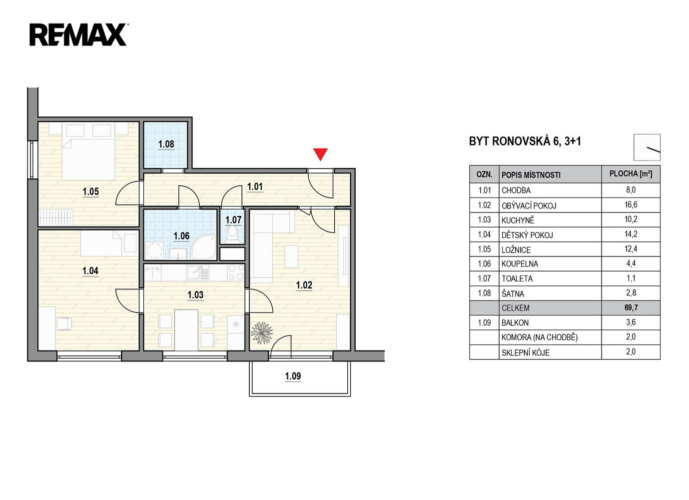 Prodej bytu 3+1 70 m² – fotografie 3