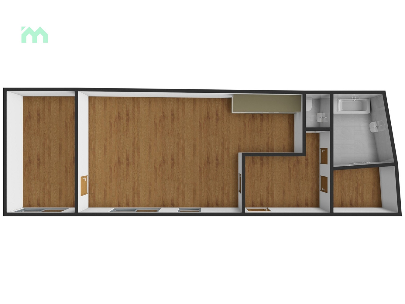 Pronájem bytu 2+kk 81 m² – pohled 5
