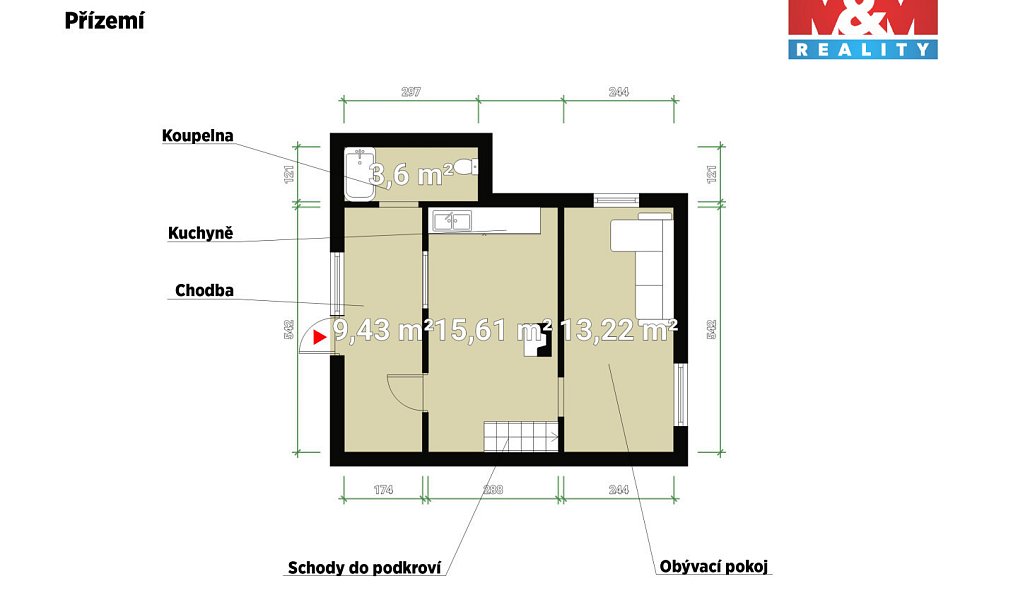 Prodej chaty/chalupy 65 m² s pozemkem 64 m², Hradec – náhled fotky 2