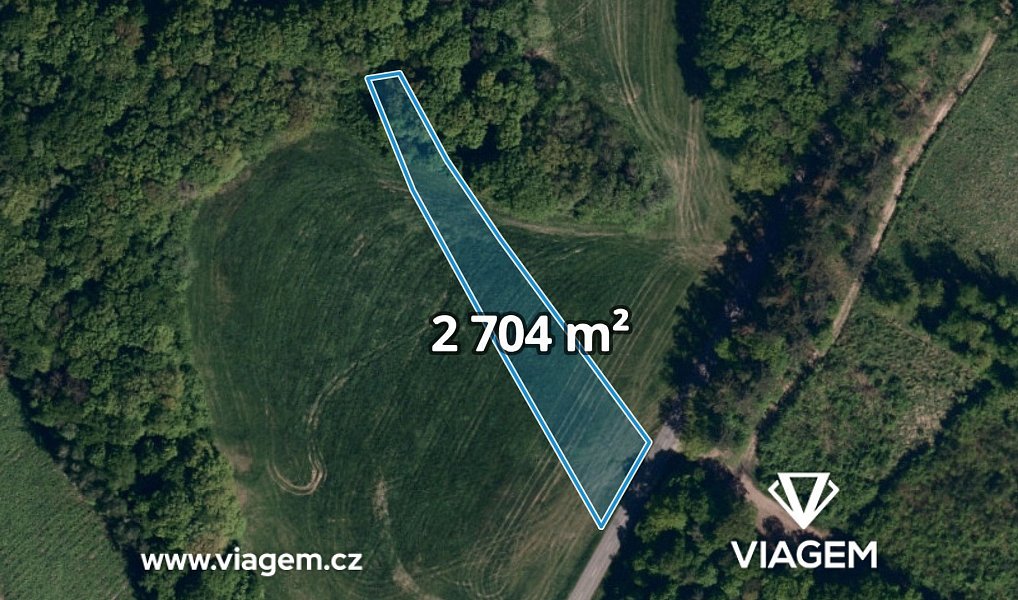 Prodej pole 1 352 m², Velký Ořechov – fotka 1 z 5