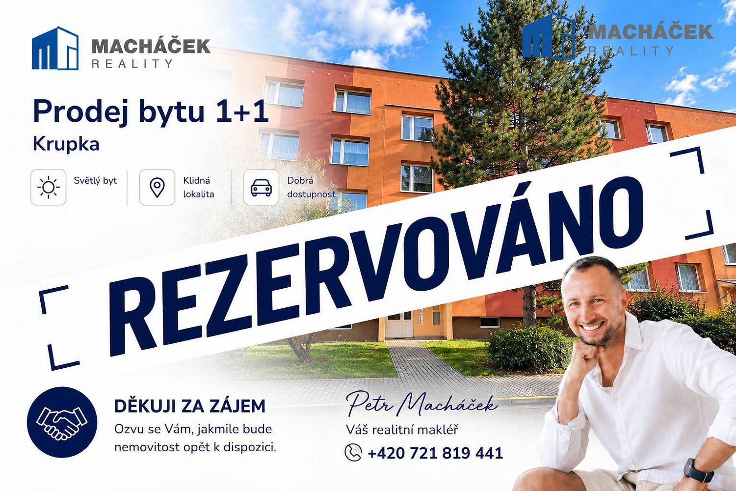 Prodej bytu 1+1 35 m² rezervováno