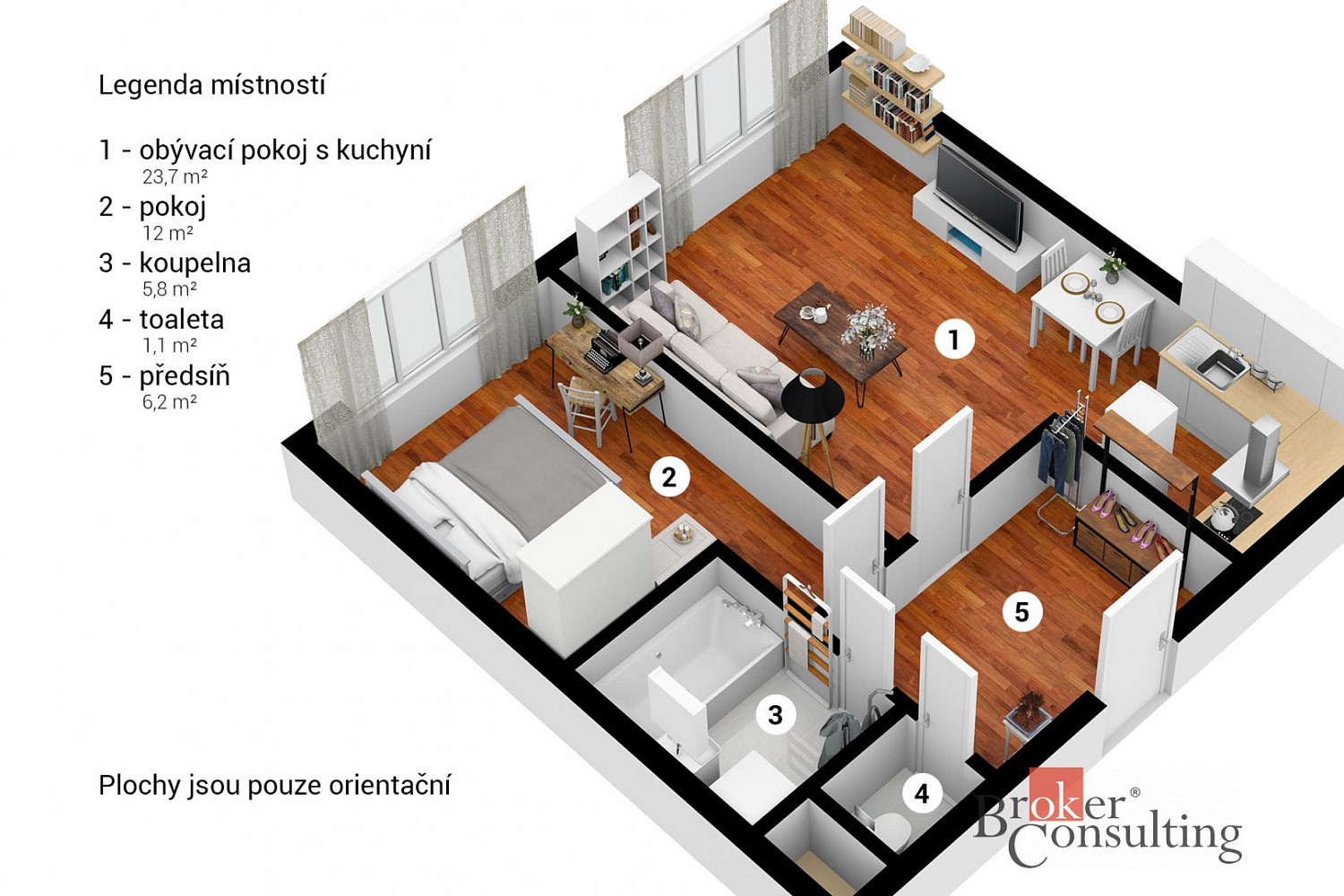 Prodej bytu 2+kk 51 m² – fotografie 3
