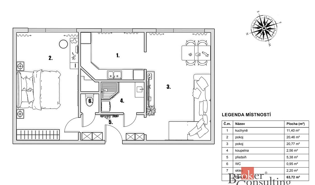 Prodej bytu 2+kk 62 m², Benešov – náhled fotky 22