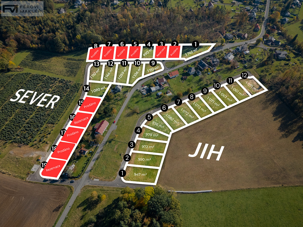 Prodej stavebního pozemku 979 m²