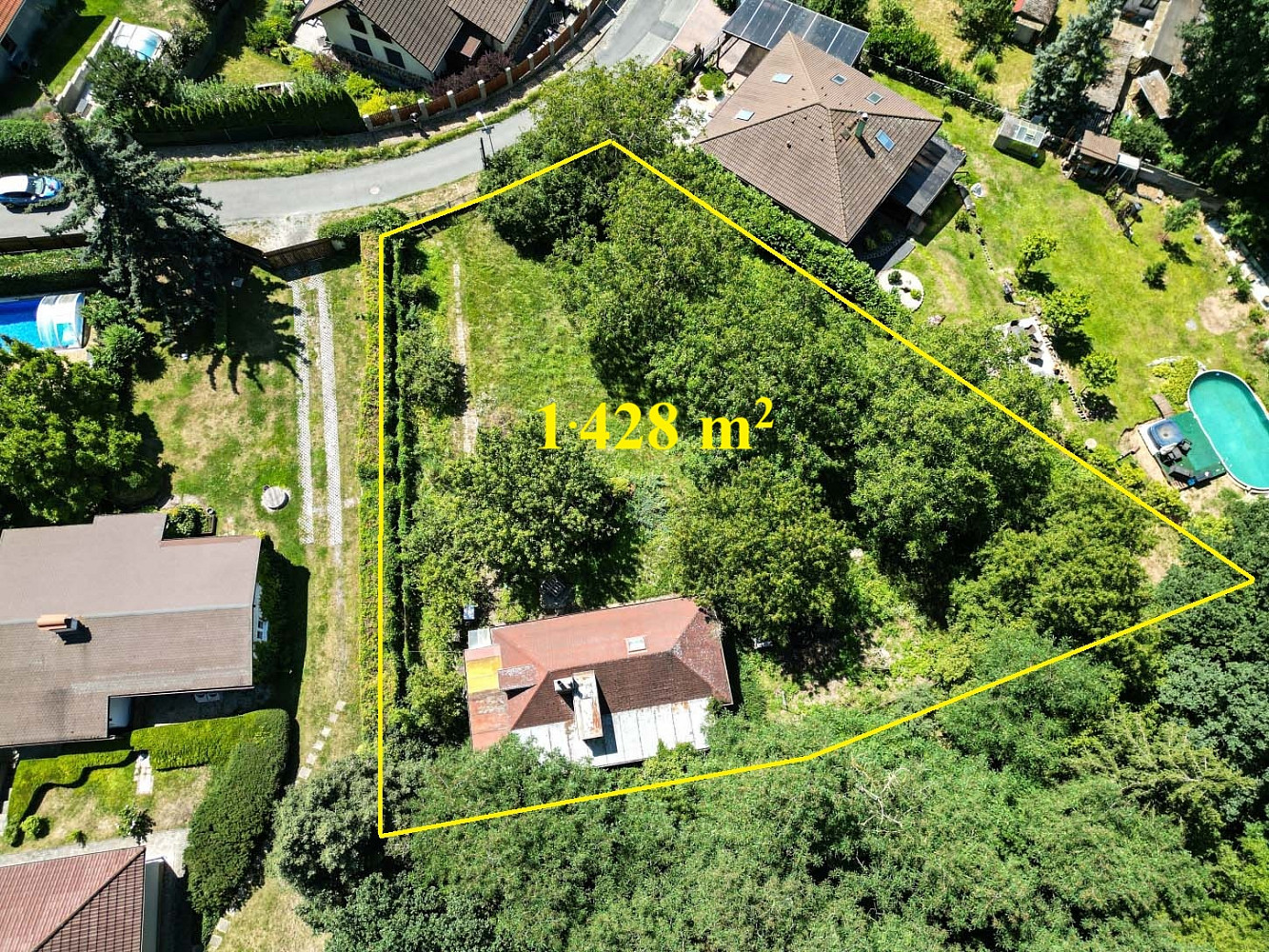 Prodej stavebního pozemku 1 428 m² – fotografie 3