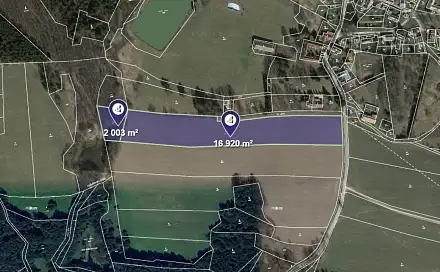 Prodej louky 18 923 m², Lodhéřov, okres Jindřichův Hradec