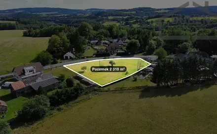 Prodej stavebního pozemku 2 310 m², Halže - Horní Výšina, okres Tachov