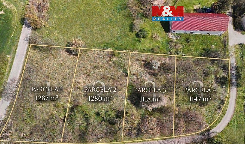 Prodej stavebního pozemku 1 147 m², Liptaň – fotka 1 z 5