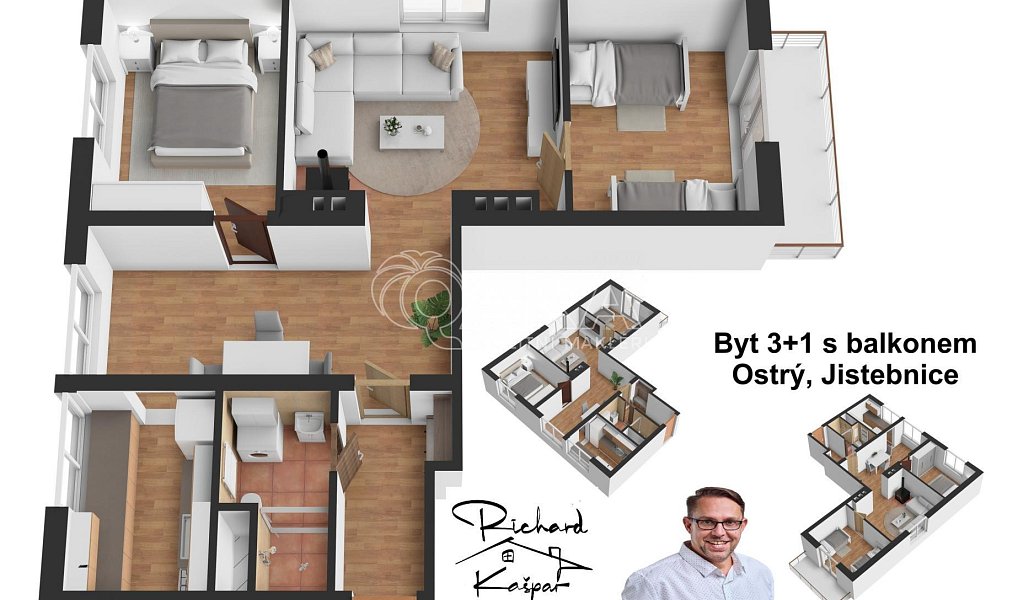 Prodej bytu 3+1 55 m², Jistebnice – náhled fotky 5