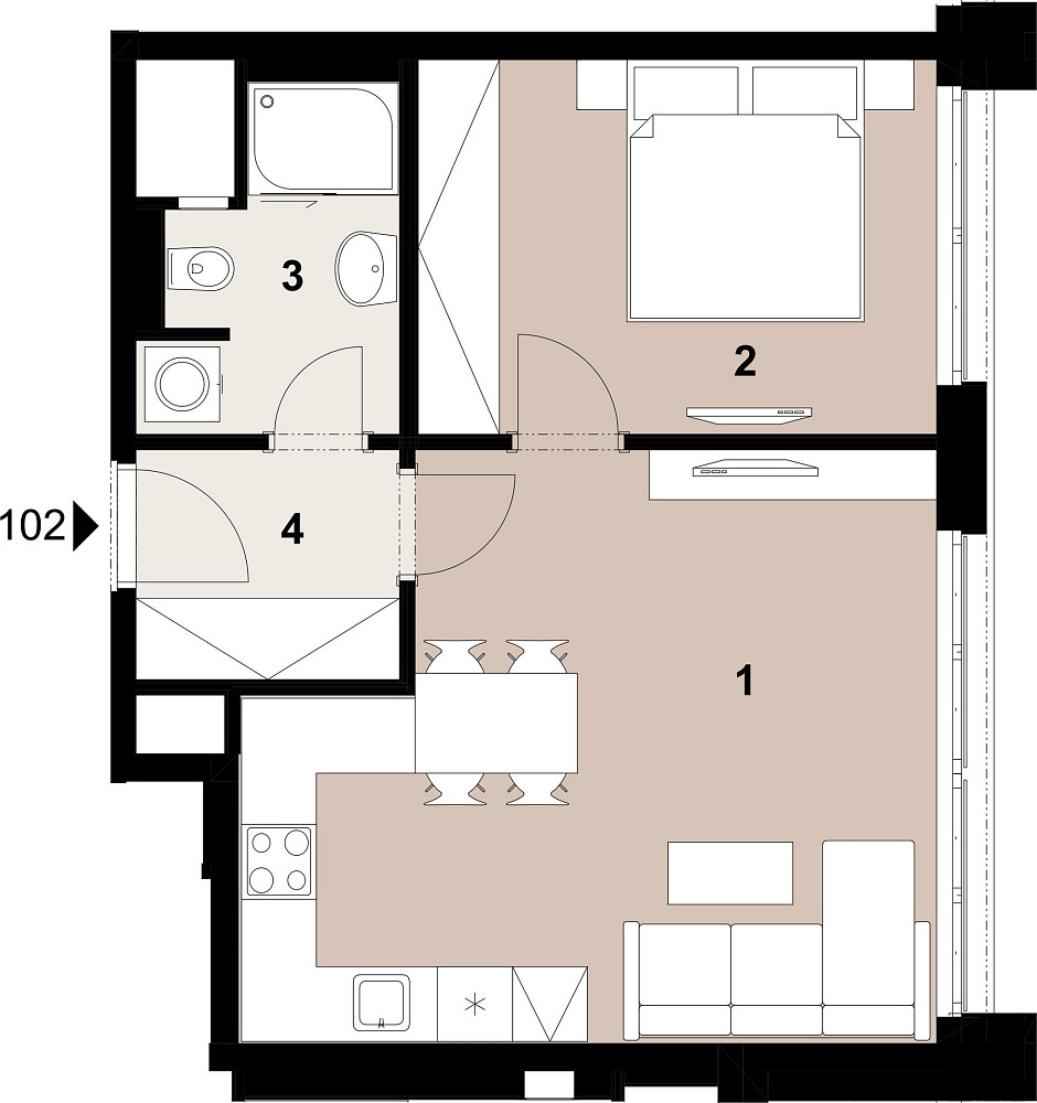 Prodej bytu 2+kk 44 m² – fotografie 2