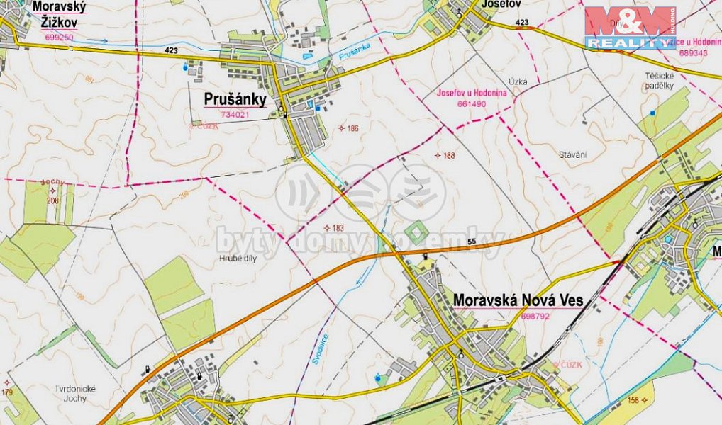 Prodej pole 410 m², Prušánky – náhled fotky 3