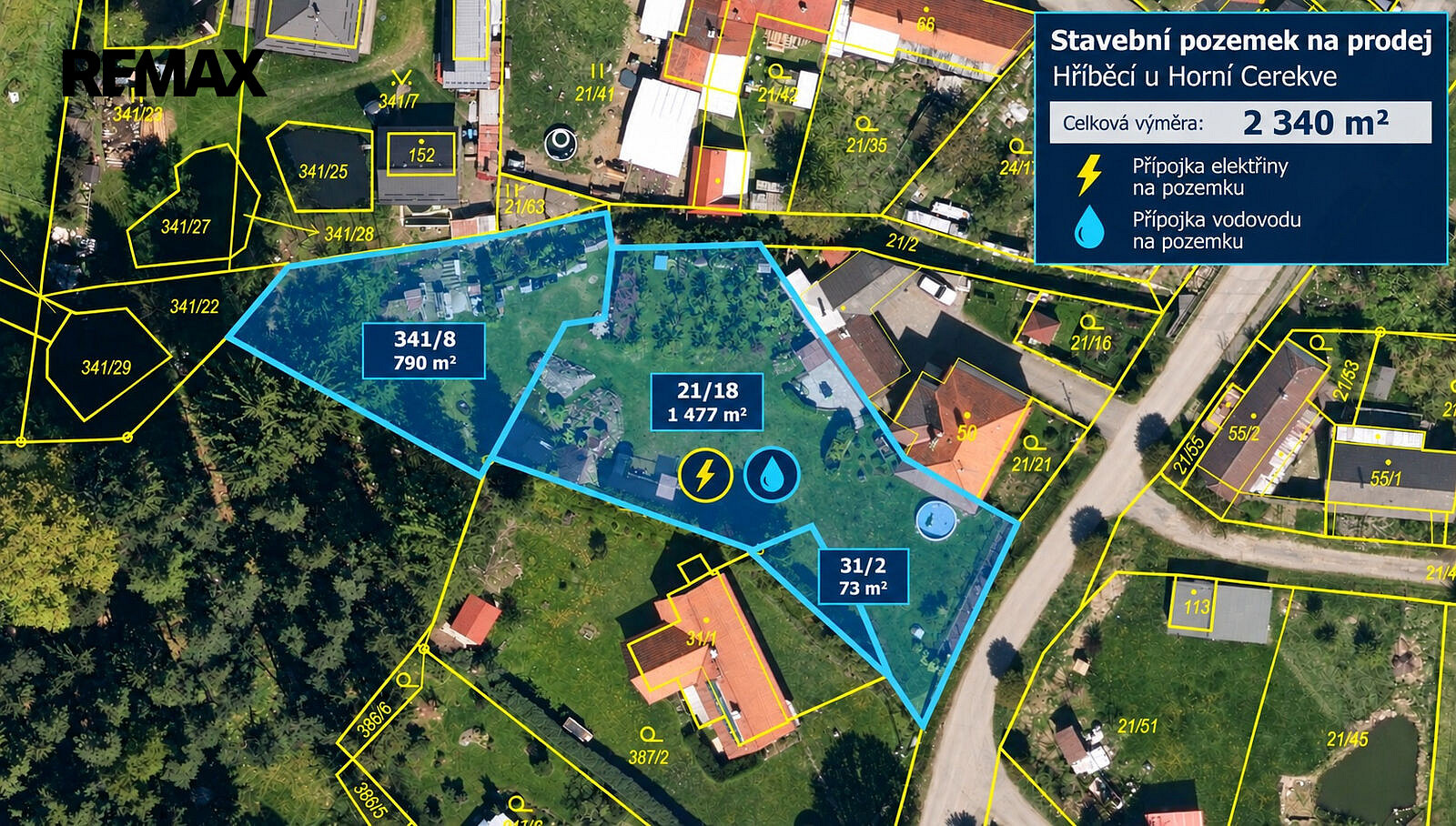 Prodej stavebního pozemku 2 340 m²