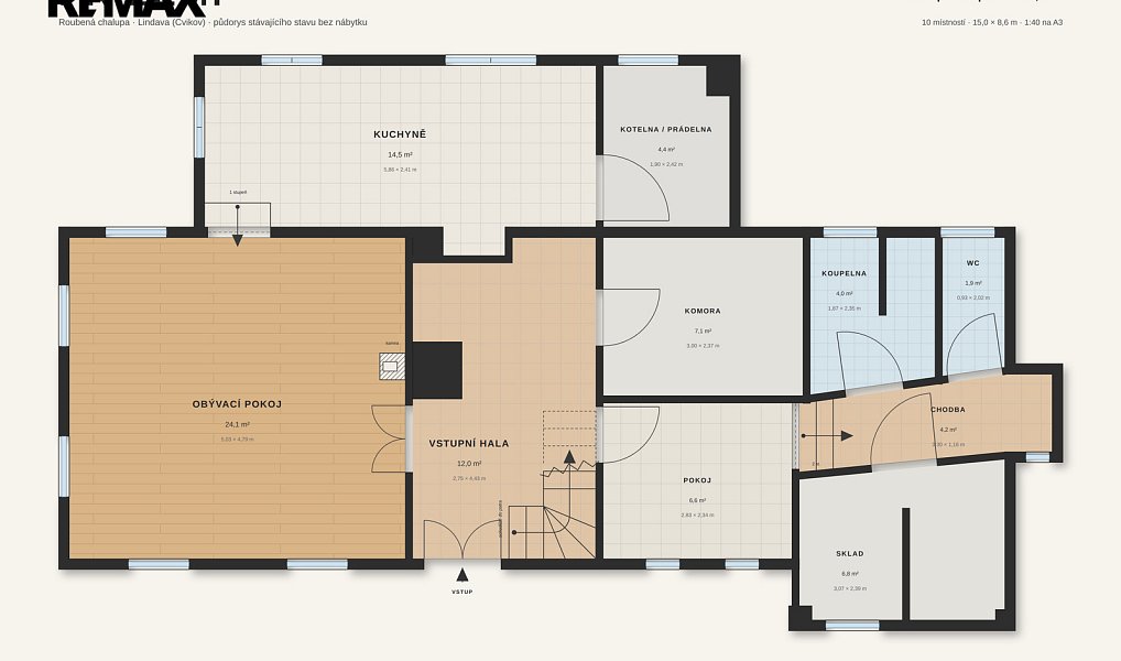 Prodej chaty/chalupy 185 m² s pozemkem 1 001 m², Cvikov – náhled fotky 15