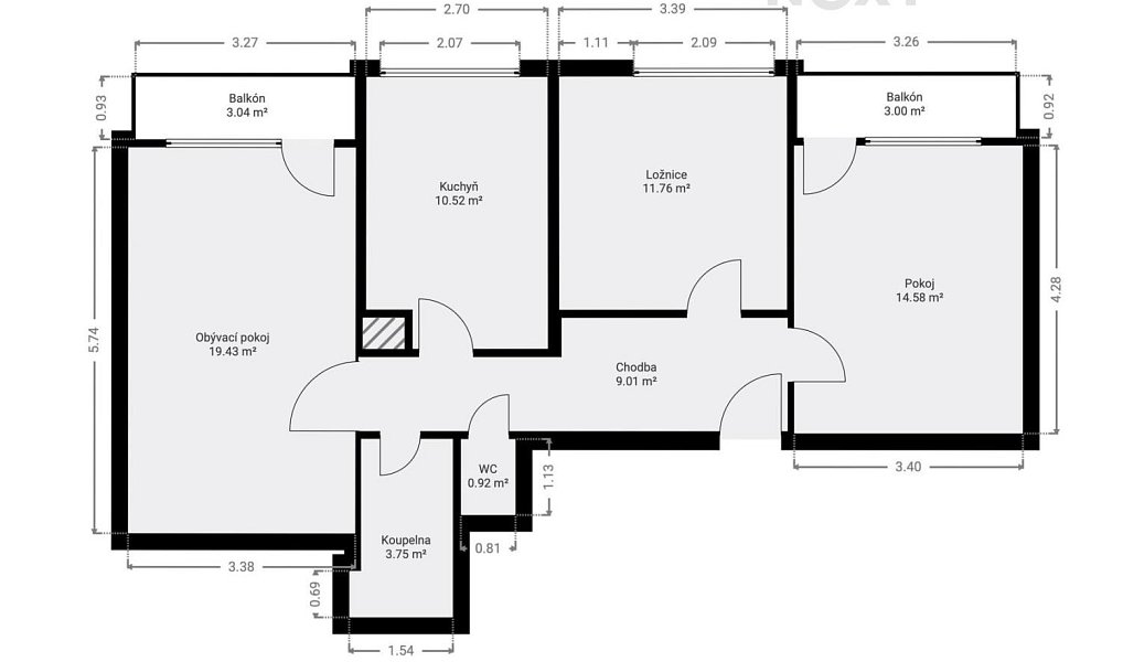 Prodej bytu 3+1 70 m², Nové Město – náhled fotky 6
