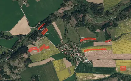 Prodej pole 91 762 m², Křešín - Kramolín, okres Pelhřimov