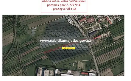 Prodej pole 2 299 m², Velká nad Veličkou, okres Hodonín