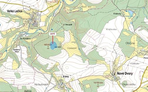 Dražba lesa 32 925 m², Velká Lečice