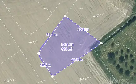 Prodej stavebního pozemku 885 m², Mokrouše, okres Plzeň-město