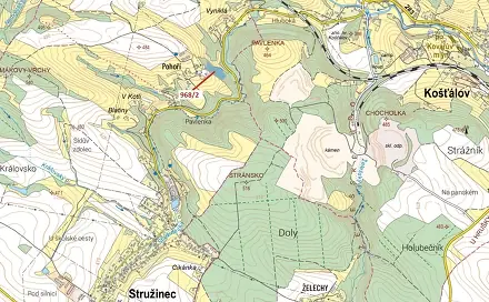 Dražba lesa 10 319 m², Stružinec