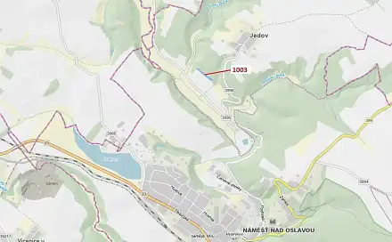 Dražba lesa 3 001 m², Náměšť nad Oslavou