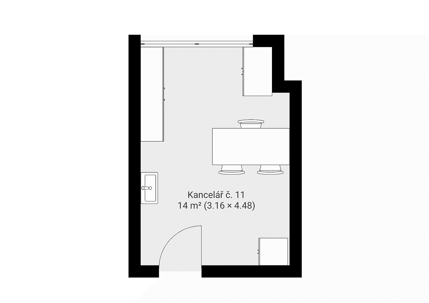 Pronájem kanceláře 14 m² – fotografie 4