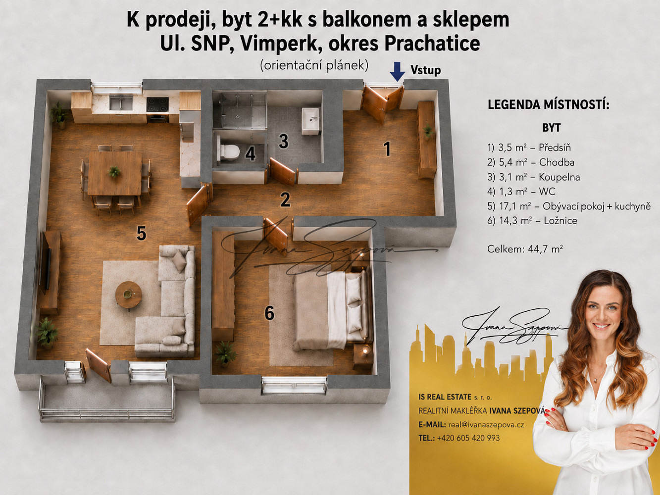 Prodej bytu 2+kk 45 m² — photo 2