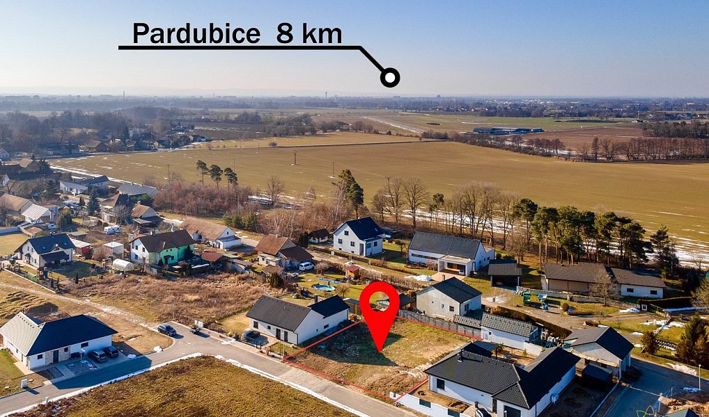Prodej stavebního pozemku 815 m², Kunětice – náhled fotky 2