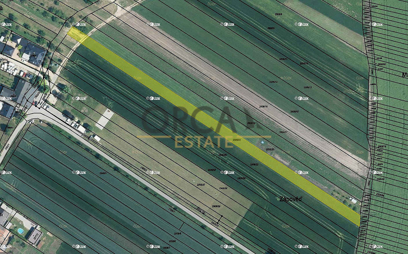 Prodej pole 839 m²