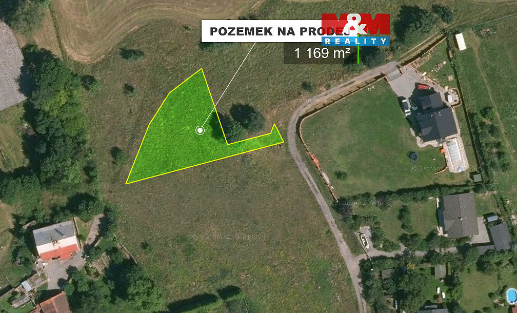 Prodej stavebního pozemku 1 169 m²