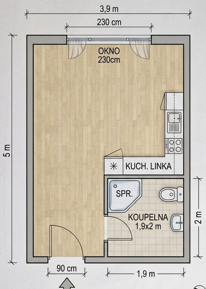 Prodej bytu 1+kk 20 m² — photo 5