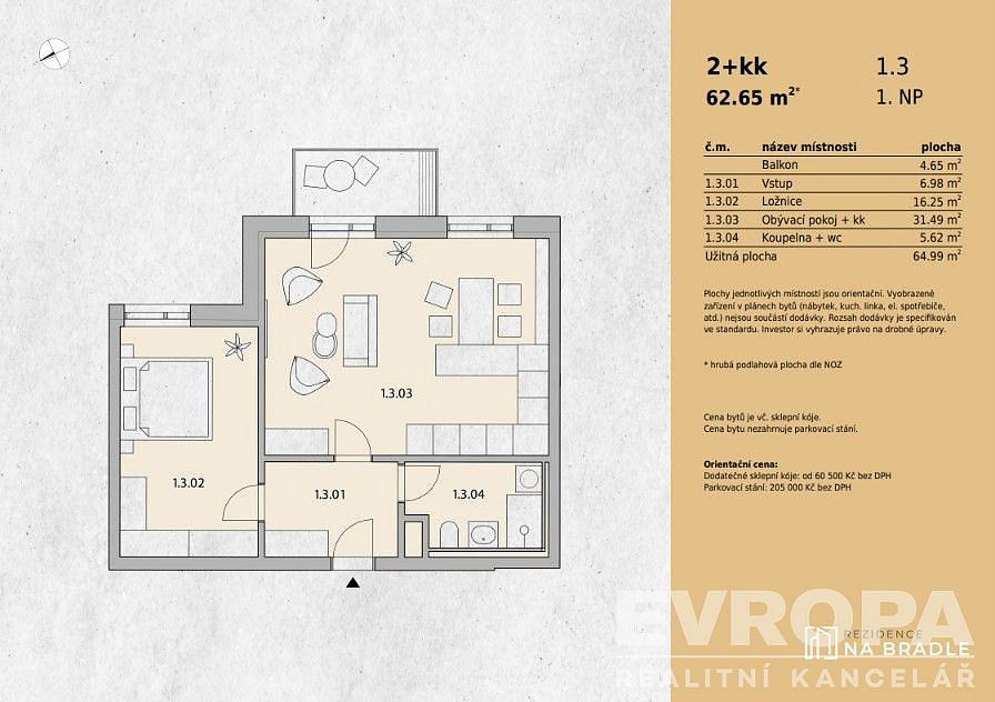 Prodej bytu 2+kk 65 m² – fotografie 2